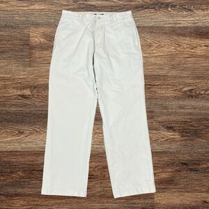 Vtg J Crew Chino Mens 34x32 (Fits 34x31) Light tan Cotton Relaxed Straight